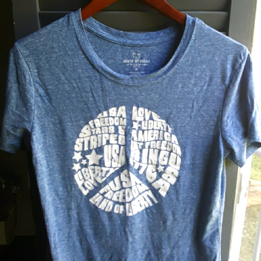 4th of July Peace Sign T Shirt